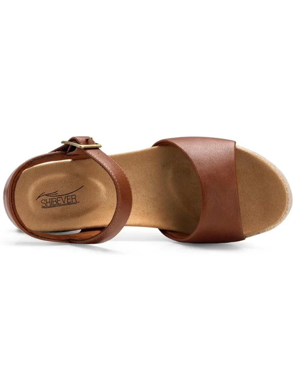 Women's Dark Brown Comfortable Adjustable Ankle Strap with Buckle Heel Sandals